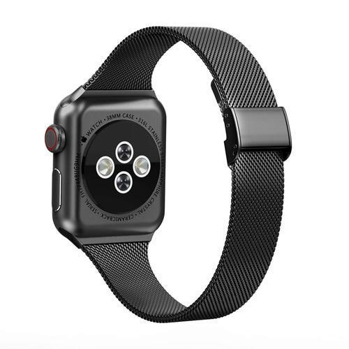 Slim Milanese Apple Watch Band Black / 38Mm/40Mm