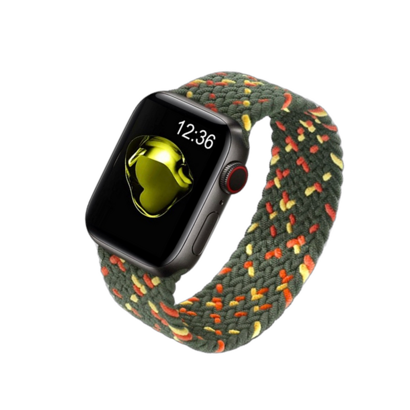 Braided Nylon Solo Loop Apple Watch Band - Patterned