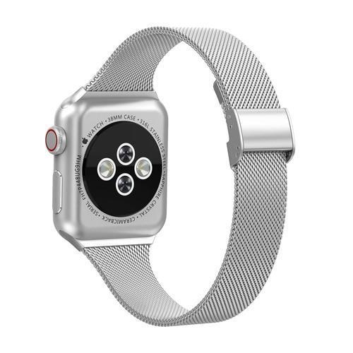 Slim Milanese Apple Watch Band Silver / 38Mm/40Mm