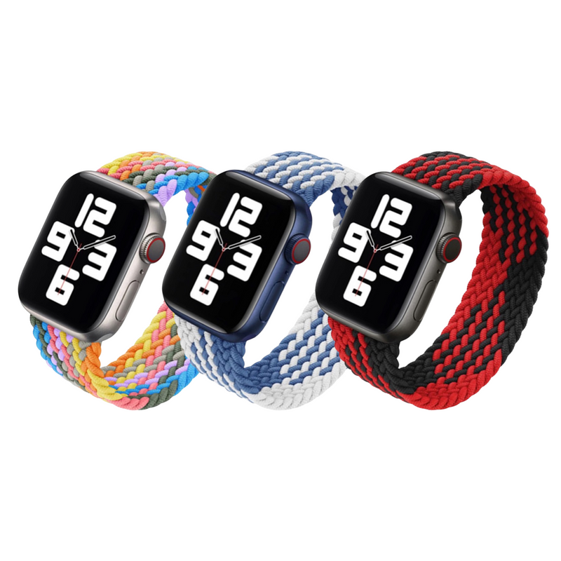 Braided Nylon Solo Loop Apple Watch Band Gradient1
