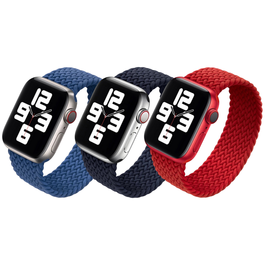 Fully Braided Elastic Strap for Apple Watch | 800x Atlantic Blue / 38mm or 40mm / M